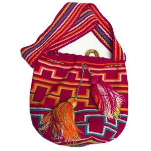 Authentic 100% Wayuu Taya Mochila Colombian Satchel Barney’s 369 Bold Slouchy
